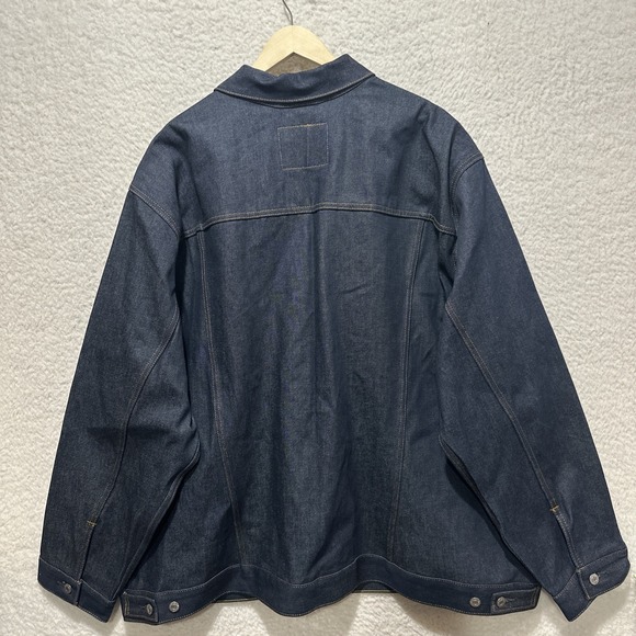 LEVI'S Trucker Jacket Men's Size 5XL Rigid Blue Denim Dark Wash Long Sleeve - Picture 2 of 15